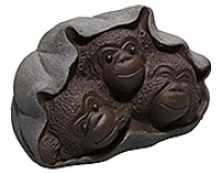 Статуэтка "Три обезьянки в лотосе"