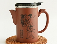 Чайник глиняный, исинский  и чахай 2 в 1, 450 мл