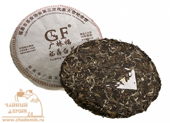 Белый прессованный чай  Фудин  2012 год (в разлом), 10 гр