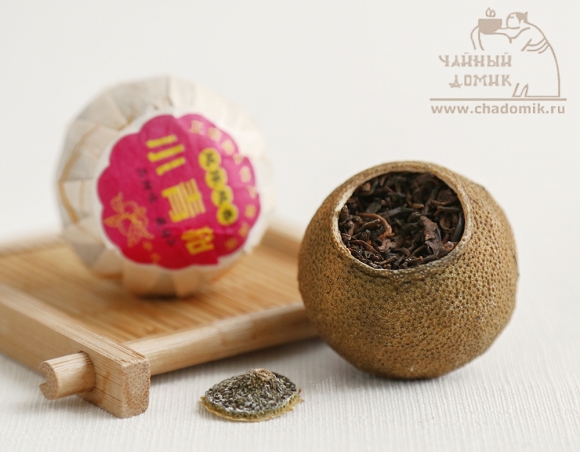 Шу Пуэр Сяо Цин Гань в кожуре мандарина из Синьхуэй 50 гр