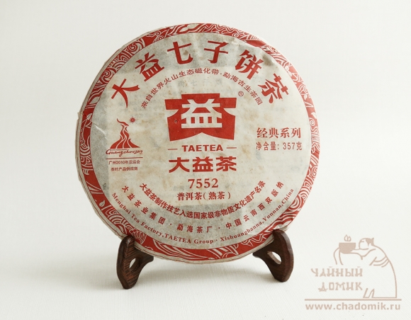 Шу Пуэр 7552 TAETEA (Да И), лепёшка 357 гр